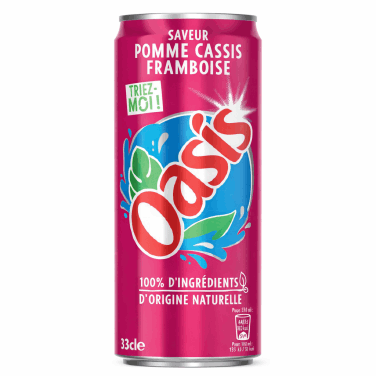OASIS  Boisson aux fruits pomme cassis framboise 33 cl